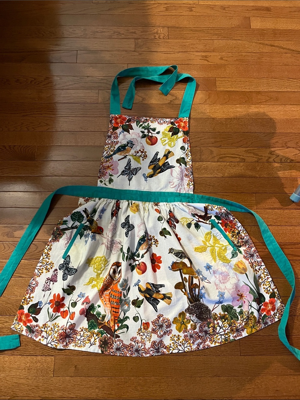 Anthro Nathalie Lete Botanical Bird Print Embroidered Apron - Picture 3 of 16